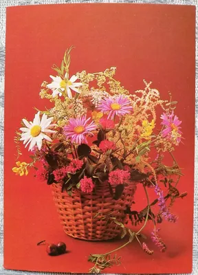 Красивая открытка с добрым утром с цветами и пожеланием