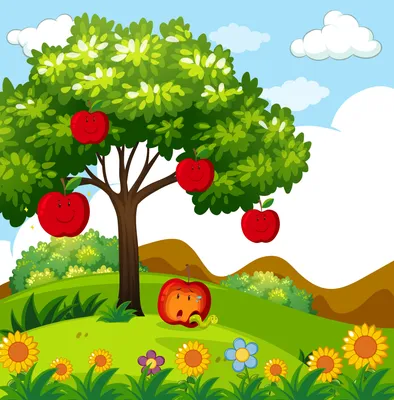 Картинки для детей фруктовый сад летом (67 фото) » Картинки и статусы про  окружающий мир вокруг
