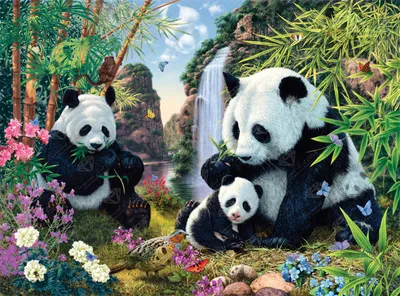 Premium Vector | Colorful panda in pop art style