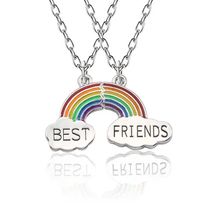 Парные кулоны для друзей Радуга \"best friends\" (ID#901210811), цена: 140 ₴,  купить на Prom.ua