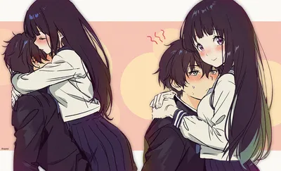 Pin by Дед инсайдик on парные авы | Cute anime couples, Anime, Anime girl  with black hair