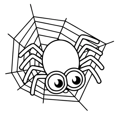 раскраска для детей паука и паутины Иллюстрация вектора - иллюстрации  насчитывающей паутина, колорит: 226783610