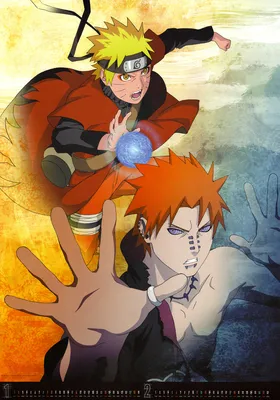 Наруто против Пейна, картинка из календаря naruto shippuuden 2011 -  Персонажи - YouLoveIt.ru