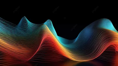динамичные 3d волны переливающиеся цветом, 3d градиент, 3d аннотация,  фиолетовый абстрактный фон картинки и Фото для бесплатной загрузки