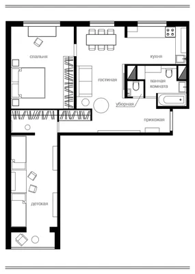 Перепланировка недели: однокомнатная квартира в панельном доме — INMYROOM |  Apartment design, House design, Home design plans