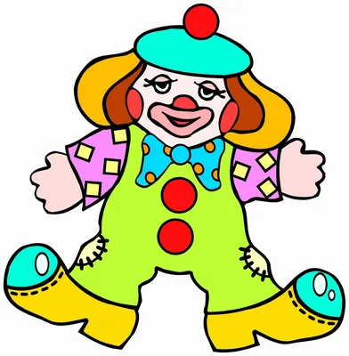 Картинка Петрушка клоун с мягкими тонами