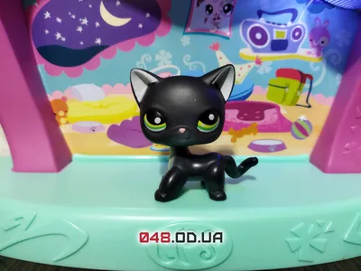 Фигурка Littlest pet shop кошка-стоячка черная с зелеными глазами Киев,  Одесса, интернет-магазин в Украине