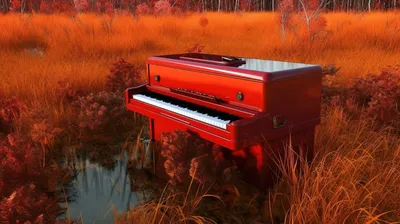 Клавиши пианино и цветок Stock Photo | Adobe Stock