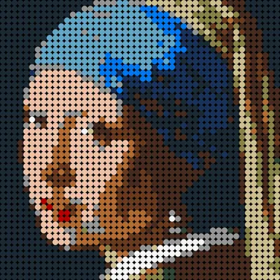 Набор для творчества Wanju pixel ART картина мозаика пиксель арт - Картина  Девушка с жемчужной серёжкой Het meisje met de parel 2603 детали круглые  M0008 - купить по выгодной цене | Первый ТЕХНО