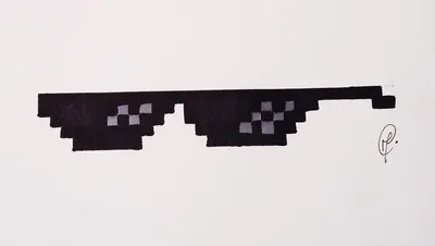 Солнцезащитные пиксельные очки Майнкрафт (черные)