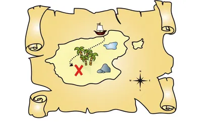 Карта сокровищ раскраска пиратская - 81 фото