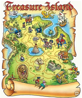 Пиратская карта картинка