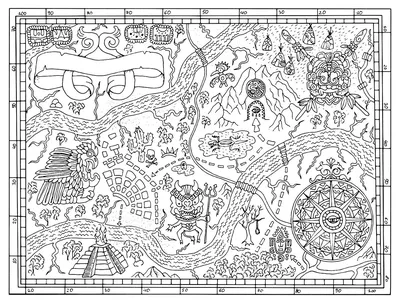 Старая Пиратская Карта Карта Вектора Сокровищ Острова Черепа — стоковая  векторная графика и другие изображения на тему Карта сокровищ - iStock