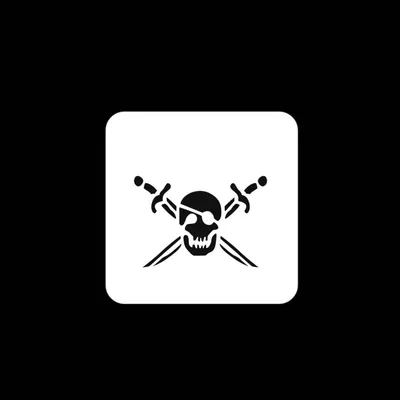Пиратский Череп И Скрещенные Кости Значок В Черном Стиле Изолированы На  Белом Фоне Пираты Символ Фондового Вектора Иллюстрации — стоковая векторная  графика и другие изображения на тему Анатомия - iStock