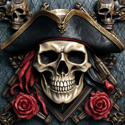 Веселый пиратский череп Роджера Векторное изображение ©Noedelhap 68275549