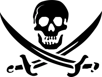 пиратский череп и кости. пиратский логотип. иллюстрация вектора Иллюстрация  вектора - иллюстрации насчитывающей изолировано, бескостные: 232908095