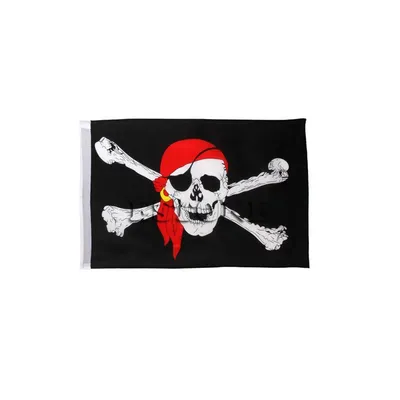 Пиратский флаг большой на палке | Интернет-магазин «AFANDI»