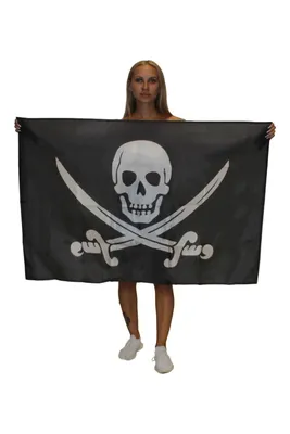 Купить пиратский флаг в шляпе-треуголке в Киеве FlagStore