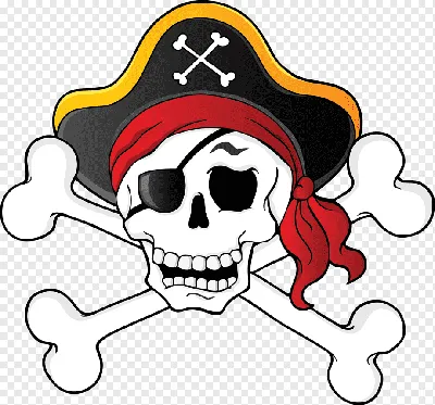 Пиратский череп: большое изображение в формате JPG