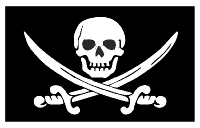 Пиратский череп на черном фоне: фото в высоком разрешении