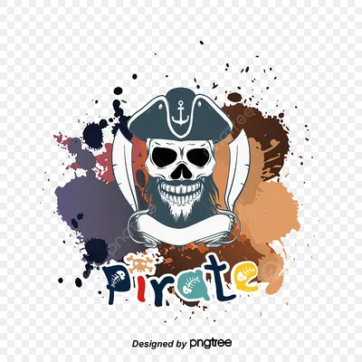 Фотография Пиратского черепа с крестом на лбу