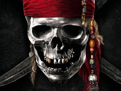 Фото Пиратского черепа в пиратской бандане