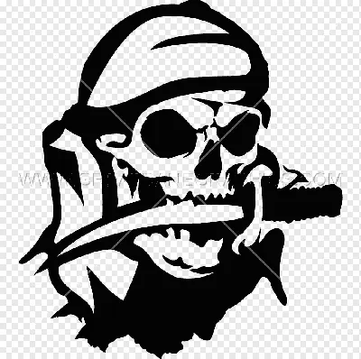 Пиратский череп с белыми кости: фотография для скачивания в JPG