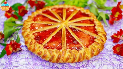 Фотография пирога с вареньем на скорую руку в формате WebP