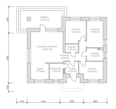Проекты одноэтажных домов - Планы, Интерьеры, 3D виды, Фото, чертежи и  планировки коттеджей в 1 этаж