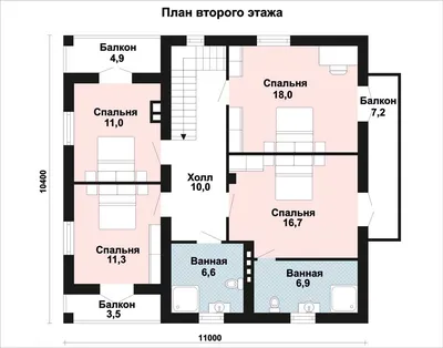 AS-2172 - проект двухэтажного дома из бруса с террасой и камином