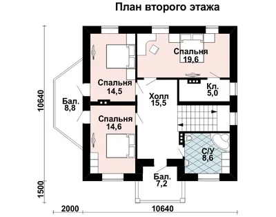 Проект двухэтажного дома AS-2137 из поризованного блока с балконом и  террасой