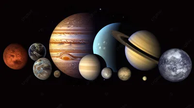 планеты с их размерами, фото планет солнечной системы, планета, Солнечная  система фон картинки и Фото для бесплатной загрузки