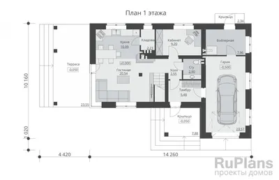 Проект дома 2 этажа с большой гостиной 160 м2 | Архитектурное бюро \"Беларх\"  - Авторские проекты планы домов и коттеджей