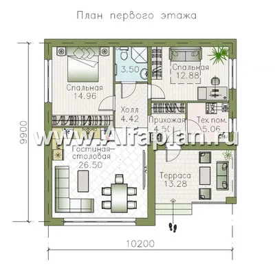 Проект двухэтажного жилого дома 07-06 🏠 | СтройДизайн