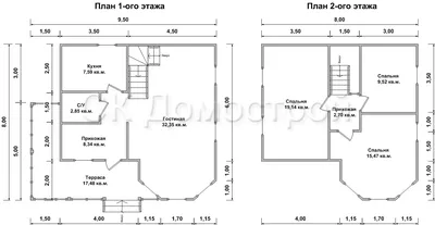 Проект 2 этажного дома с навесом для машины 108 м2. Анапский район, Анапа