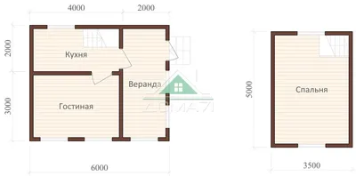 Проект дачного дома Д28 7x9м «Рахья» двухэтажный с террасой. Строительство  в СПб.
