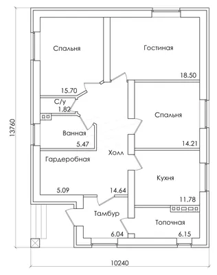 Проект одноэтажного дома из бруса 10х12 (БР-120-1) ⋆