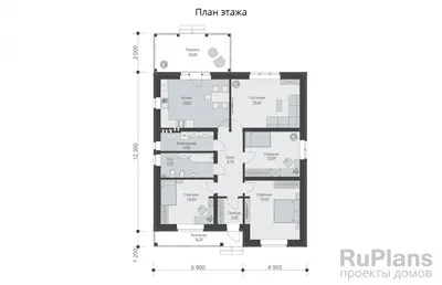 Одноэтажный дом 10х12 из бруса под ключ, проект Д-8, цена строительства в  Москве 865000 руб.