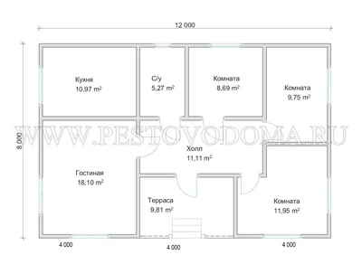 Проект дома 10 на 12 м из кирпича: скачать проект одноэтажного дома 12 на 10  м бесплатно