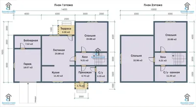 Проект дома 180 кв.м 2 этажа из кирпича под ключ КБ-010 | Еврострой