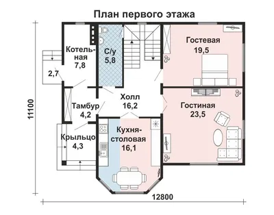 Оригинальный проект двухэтажного дома с гаражом и террасой – arch-buro.com