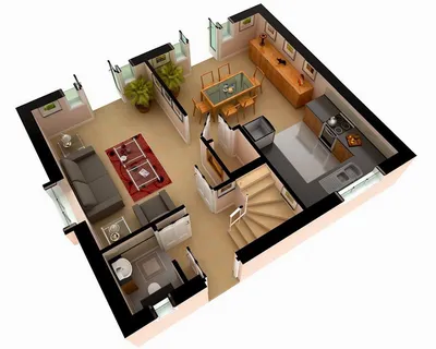 Планировка дома от специалистов | 3д планировка двухэтажного дома |  Планировка загородного дома с гаражом