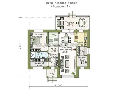 Планировка дома 8 на 8. Двухэтажный дом в классическом стиле