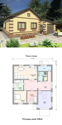 Готовый проект дома Z203 с ценой, реализация и интерьер | 1house.by