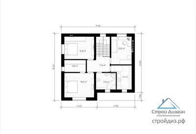 Проекты домов 70 м² в два этажа - Двухэтажные дома 70 кв м