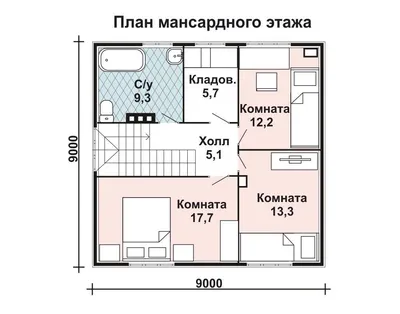 Проект двухэтажного загородного дома AS-2102-2 с мансардой из газобетона