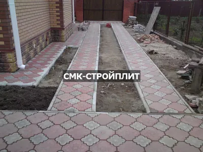 Фото тротуарной плитки во дворе частного дома