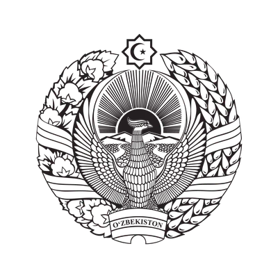 Логотип компании Герб Узбекистана чб в формате PNG, EPS, CDR | Logobank