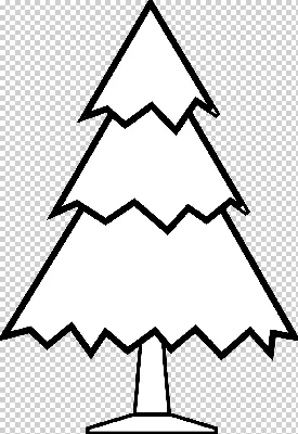 Рождественская елка Черно-белая, Рождественская елка Рисунок S, угол, белый,  треугольник png | Klipartz
