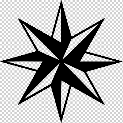 черная 8-точечная звезда, иллюстрация, азербайджанцы YouTube Музыка  Воровской, компас, угол, лист, треугольник png | Klipartz
